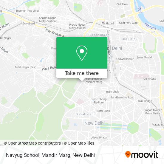 Navyug School, Mandir Marg map