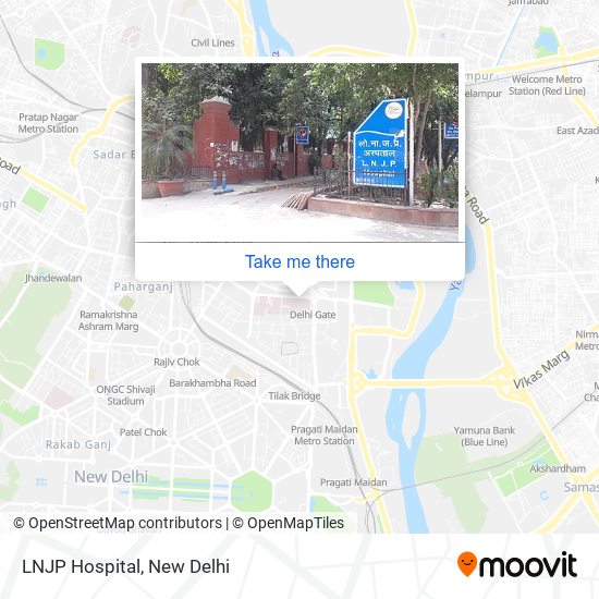 LNJP Hospital map