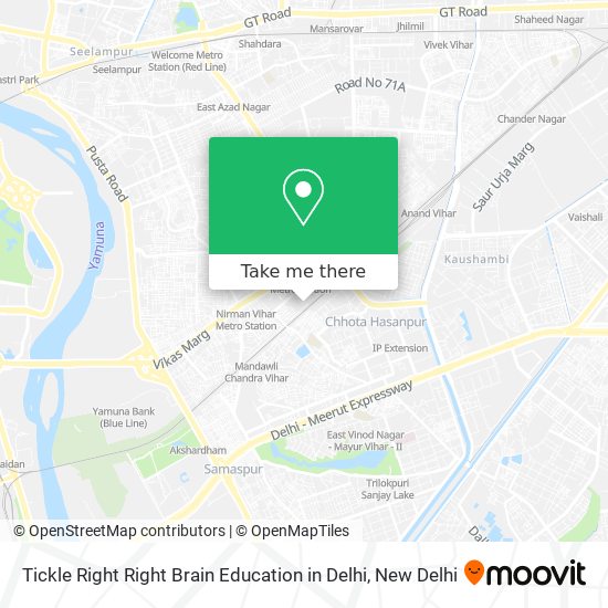 Tickle Right Right Brain Education in Delhi map