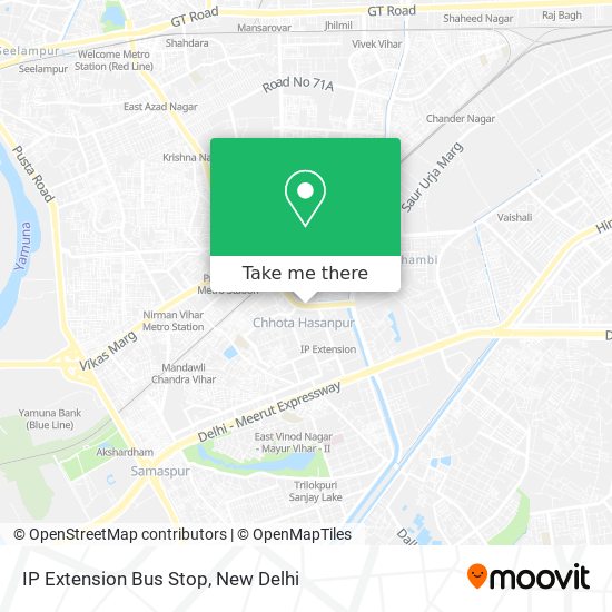 IP Extension Bus Stop map