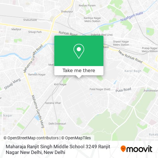 Maharaja Ranjit Singh Middle School 3249 Ranjit Nagar New Delhi map