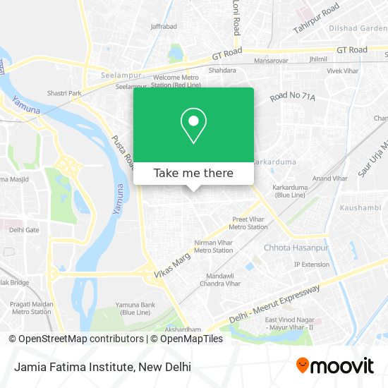 Jamia Fatima Institute map