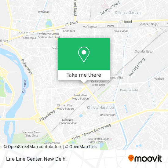 Life Line Center map