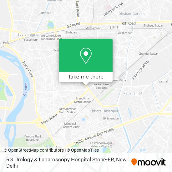 RG Urology & Laparoscopy Hospital Stone-ER map