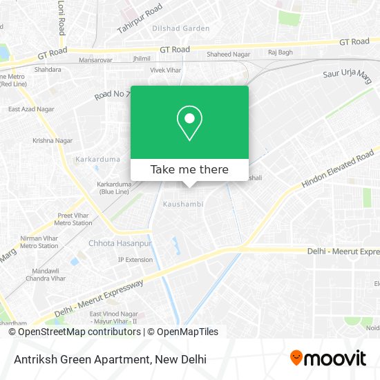 Antriksh Green Apartment map