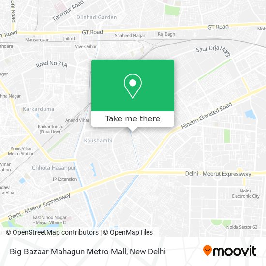 Big Bazaar Mahagun Metro Mall map