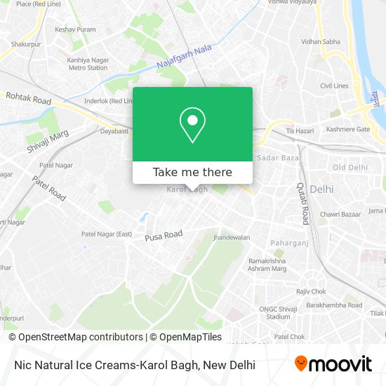Nic Natural Ice Creams-Karol Bagh map