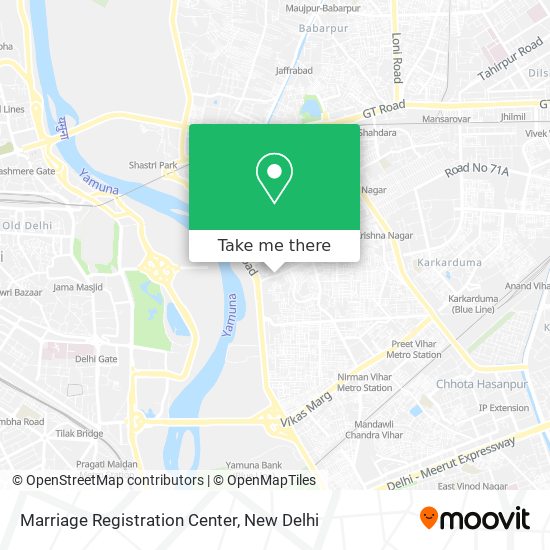 Marriage Registration Center map