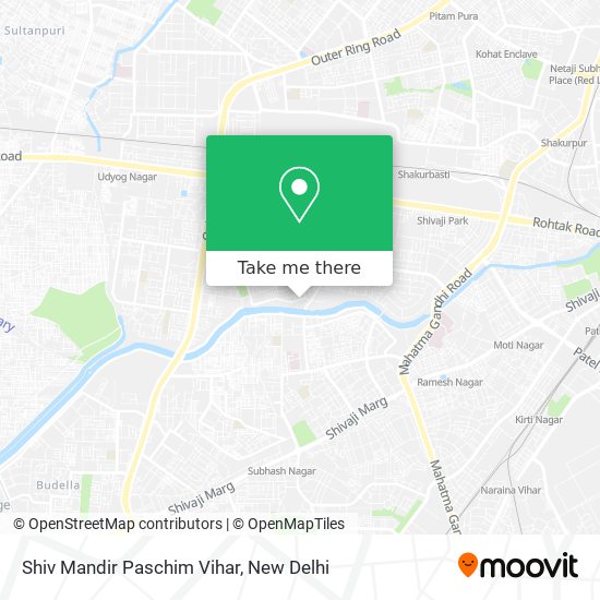 Shiv Mandir Paschim Vihar map