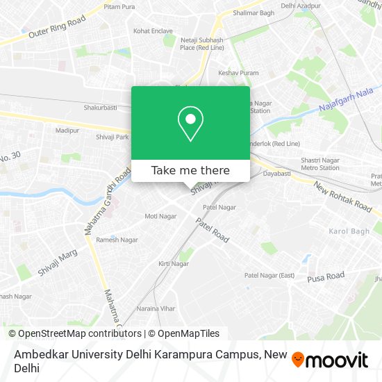 Ambedkar University Delhi Karampura Campus map