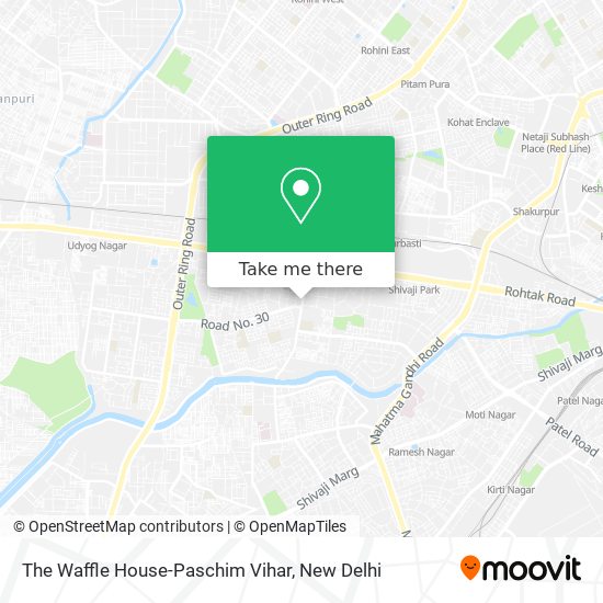 The Waffle House-Paschim Vihar map