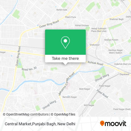 Central Market,Punjabi Bagh map