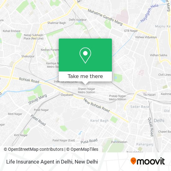 Life Insurance Agent in Delhi map