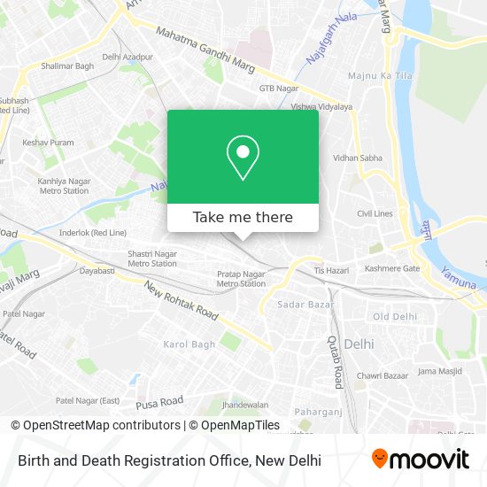 Birth and Death Registration Office map