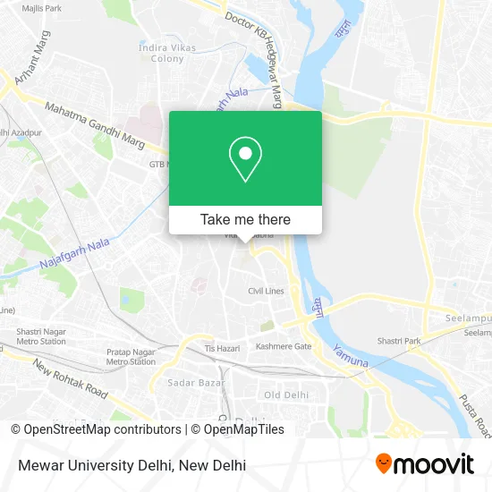 Mewar University Delhi map