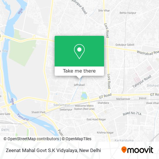 Zeenat Mahal Govt S.K Vidyalaya map