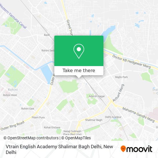 Vtrain English Academy Shalimar Bagh Delhi map