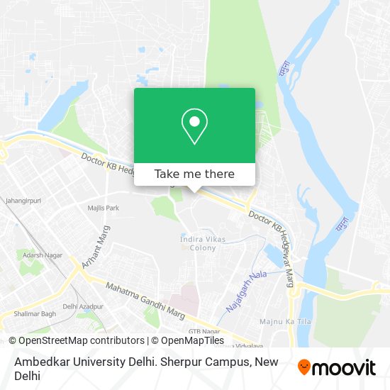 Ambedkar University Delhi. Sherpur Campus map