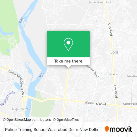 Police Training School Wazirabad Delhi map