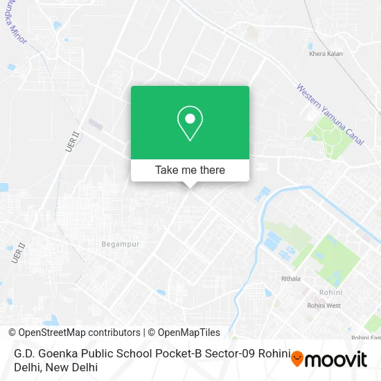 G.D. Goenka Public School Pocket-B Sector-09 Rohini Delhi map