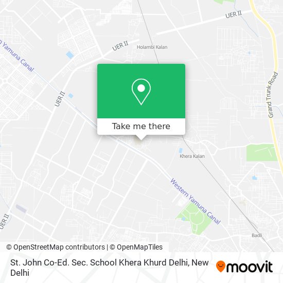 St. John Co-Ed. Sec. School Khera Khurd Delhi map