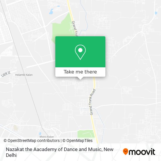 Nazakat the Aacademy of Dance and Music map