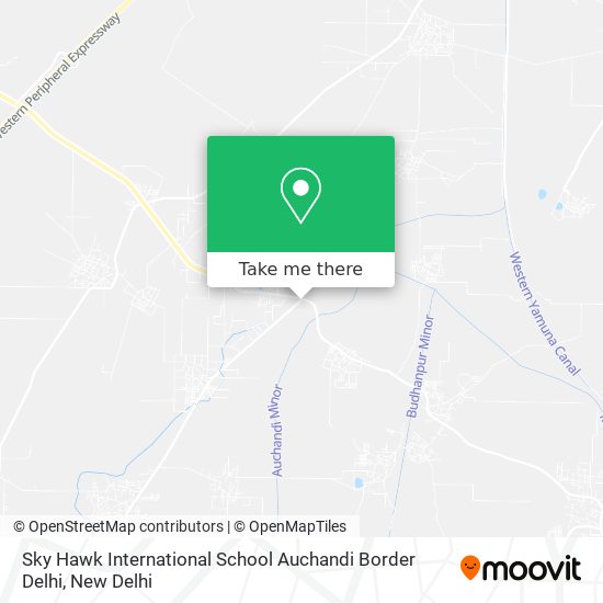 Sky Hawk International School Auchandi Border Delhi map