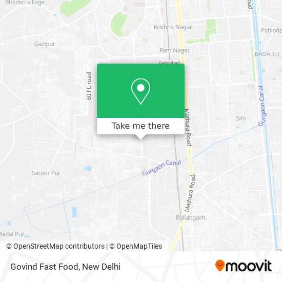 Govind Fast Food map