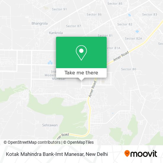 Kotak Mahindra Bank-Imt Manesar map