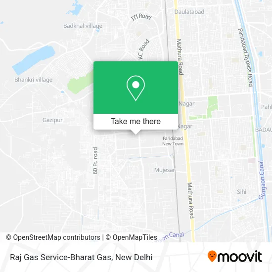 Raj Gas Service-Bharat Gas map