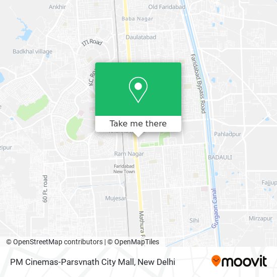 PM Cinemas-Parsvnath City Mall map
