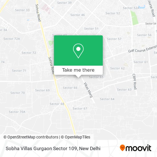 Sobha Villas Gurgaon Sector 109 map
