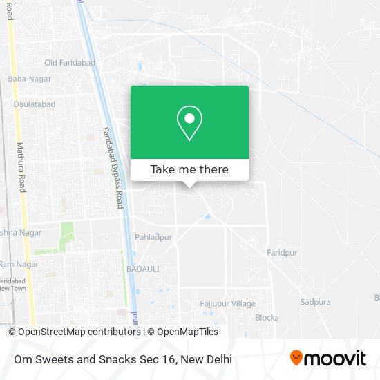 Om Sweets and Snacks Sec 16 map