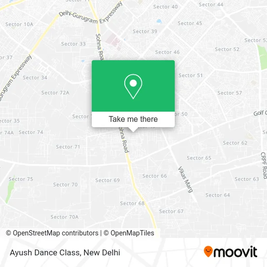Ayush Dance Class map