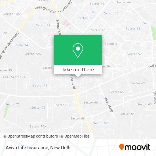 Aviva Life Insurance map