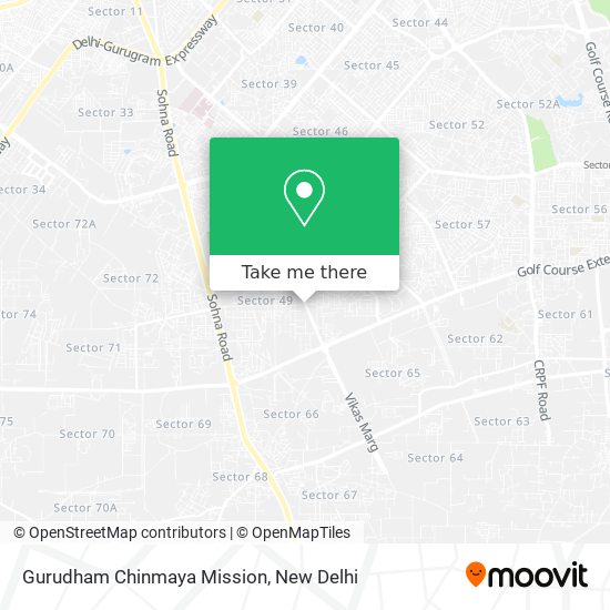 Gurudham Chinmaya Mission map