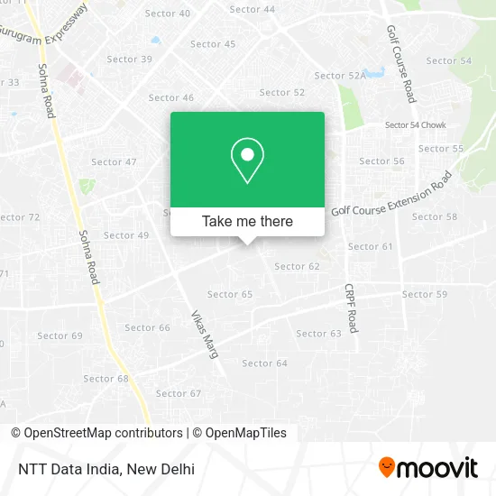 NTT Data India map