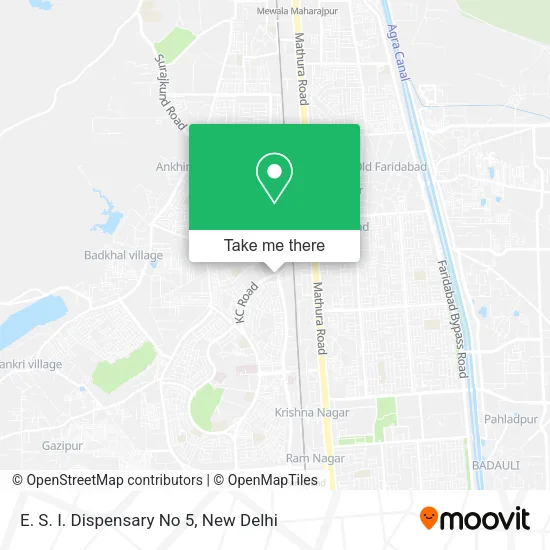 E. S. I. Dispensary No 5 map