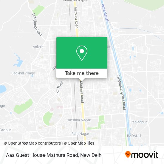 Aaa Guest House-Mathura Road map