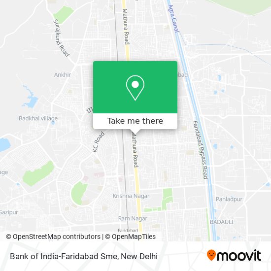 Bank of India-Faridabad Sme map