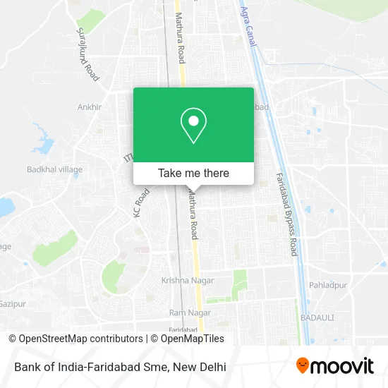 Bank of India-Faridabad Sme map