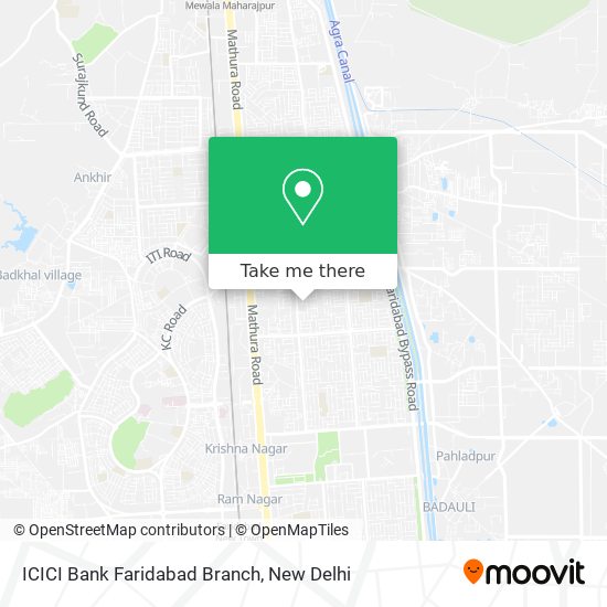 ICICI Bank Faridabad Branch map