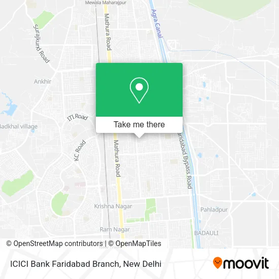 ICICI Bank Faridabad Branch map