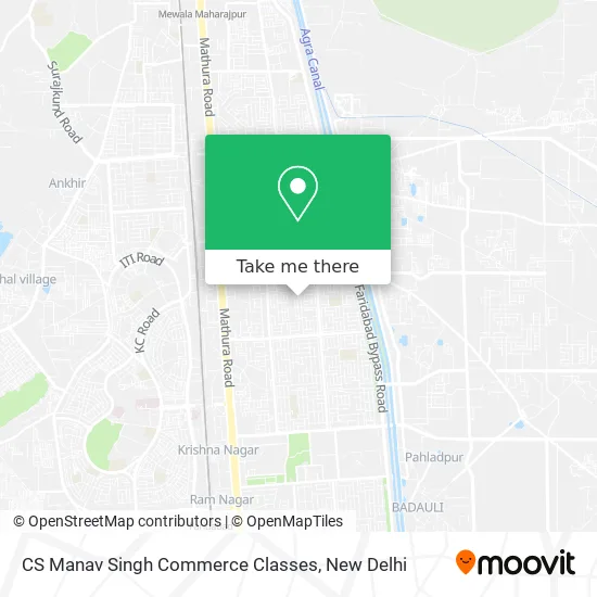 CS Manav Singh Commerce Classes map