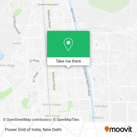 Power Grid of India map