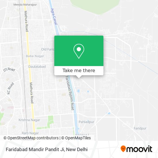 Faridabad Mandir Pandit Ji map