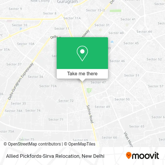 Allied Pickfords-Sirva Relocation map