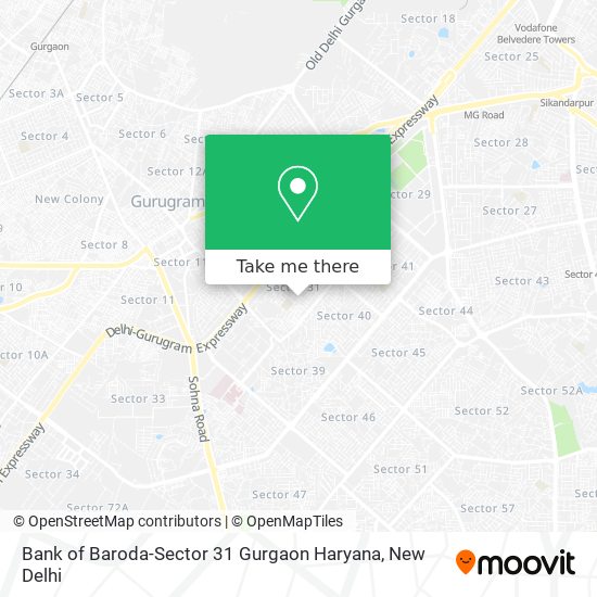 Bank of Baroda-Sector 31 Gurgaon Haryana map