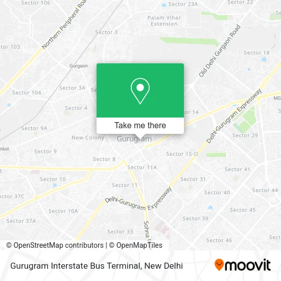 Gurugram Interstate Bus Terminal map