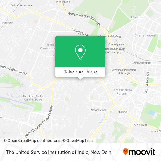The United Service Institution of India map